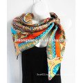 Hot Selling And High Quality Digital Printed Light Color Silk Twill Scarf